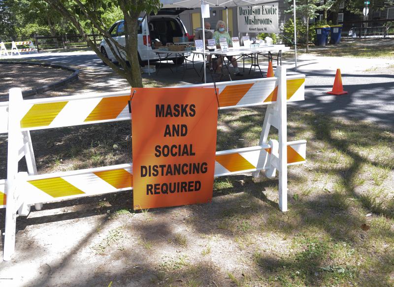 Reminders are set up throughout the park.